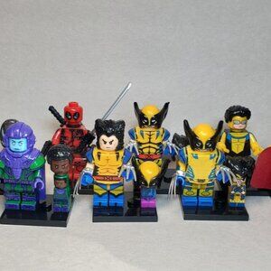 Custom Printed MOC X-Men Wolverine, Deadpool, Venom, Omni-Man Minifigures 8 Pack